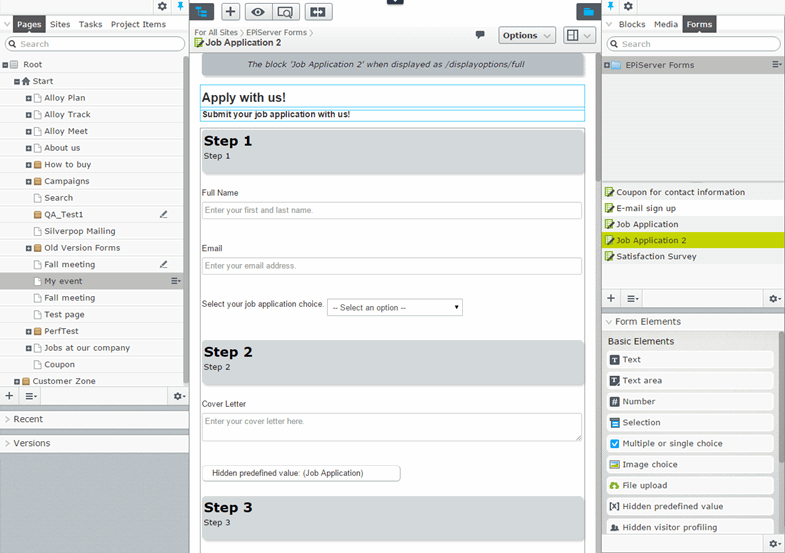 episerver forms ui